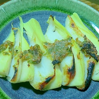 春の香り，竹の子と笹かまのばっけ味噌焼き